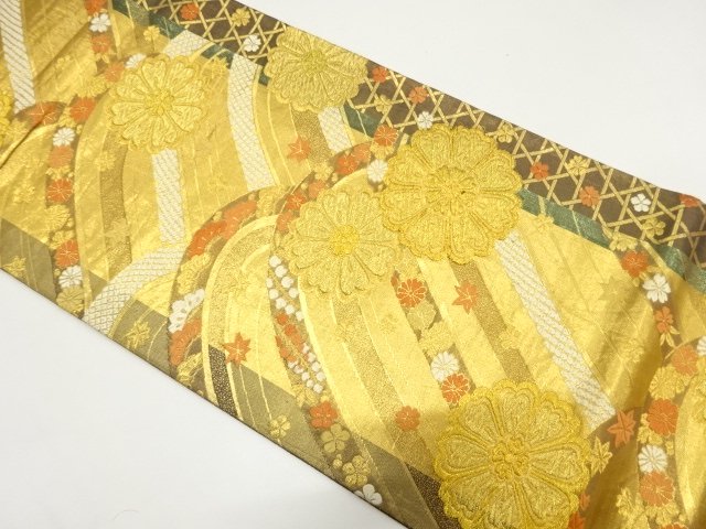 JAPANESE FUKURO OBI FOR FURISODE / WOVEN SAKURA
